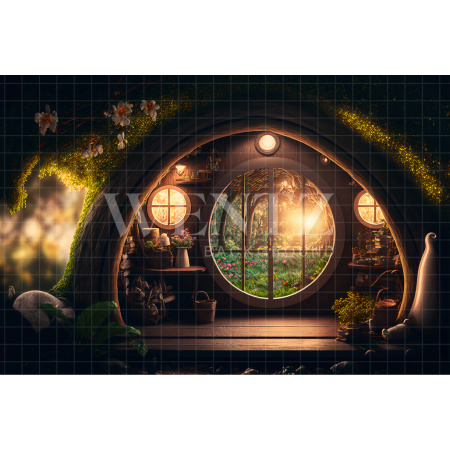 Fundo Fotográfico em Tecido Cabana no Bosque / Backdrop 2618