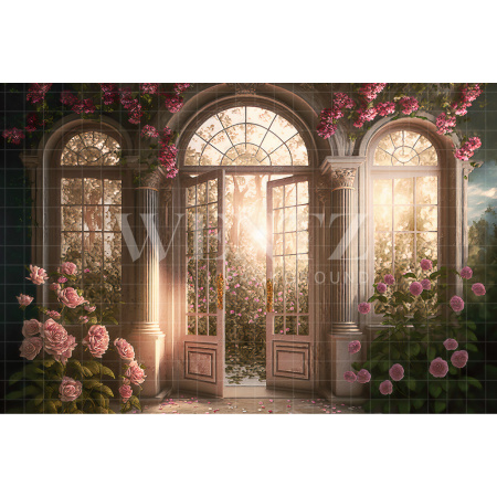 Fundo Fotográfico em Tecido Cenário Vista para o Jardim / Backdrop 2714