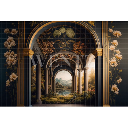 Fundo Fotográfico em Tecido Caminho Florido / Backdrop 2729