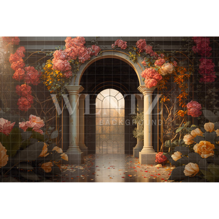 Fundo Fotográfico em Tecido Jardim de Rosas / Backdrop 2743