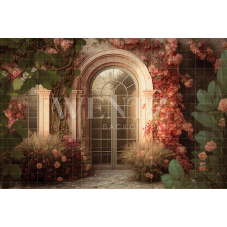 Fundo Fotográfico em Tecido Cenário Dia das Mães Janela Branca / Backdrop 2745