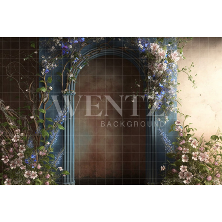 Fundo Fotográfico em Tecido Cenário Arco com Flores / Backdrop 2818