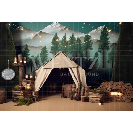 Fundo Fotográfico em Tecido Acampamento / Backdrop 3276