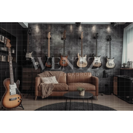 Fundo Fotográfico em Tecido Sala do Rock 'n Roll / Backdrop 3375