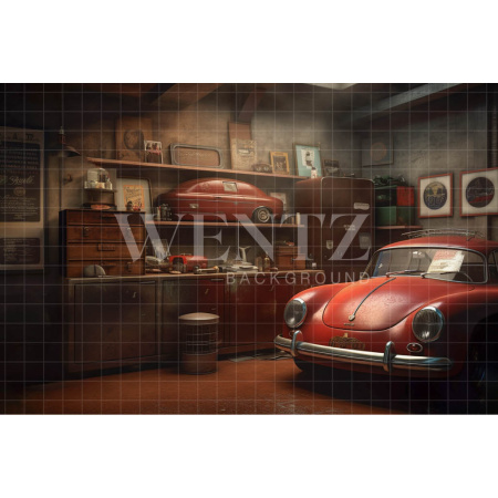 Fundo Fotográfico em Tecido Oficina Antiga / Backdrop 3377