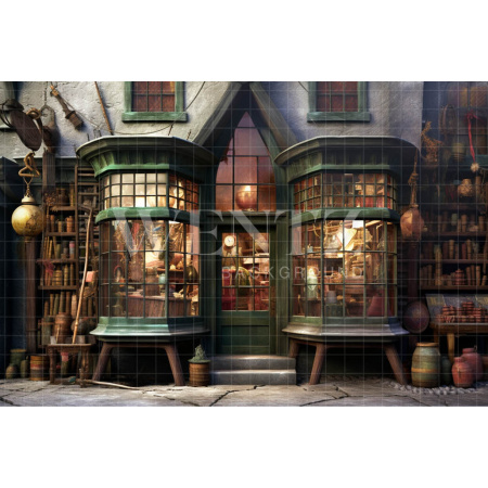 Fundo Fotográfico em Tecido Loja de Magia / Backdrop 3459