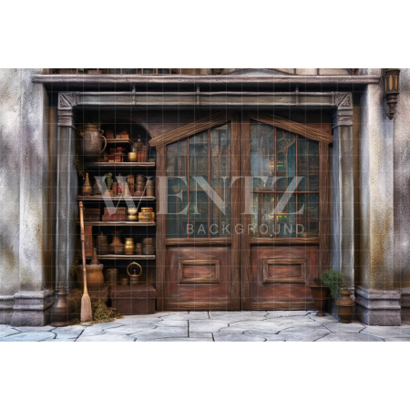 Fundo Fotográfico em Tecido Loja de Vassouras / Backdrop 3463