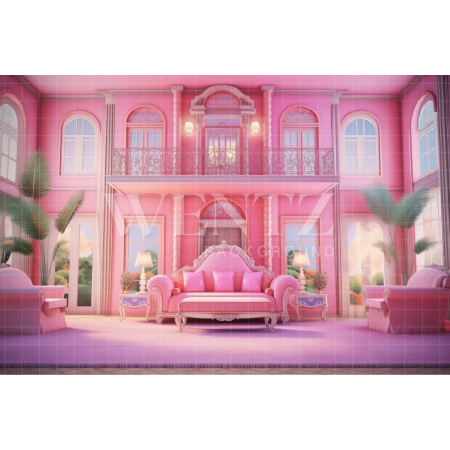 Fundo Fotográfico em Tecido Sala de Estar Pink / Backdrop 3531