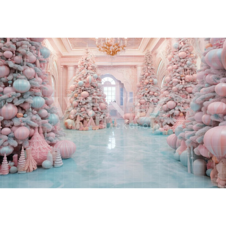 Fundo Fotográfico em Tecido Natal Candy Color / Backdrop 3888