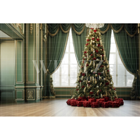 Fundo Fotográfico em Tecido Cenário com Árvore de Natal / Backdrop 3924