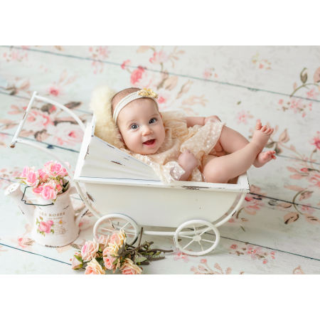 Fundo Fotográfico em Tecido Madeira Floral / Backdrop 47