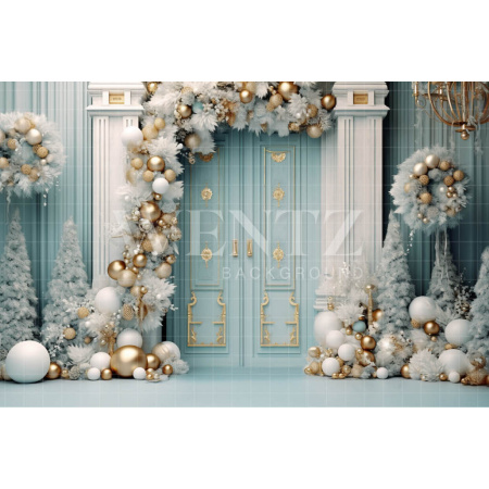 Fundo Fotográfico em Tecido Porta Azul Pastel / Backdrop 4161