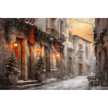 Fundo Fotográfico em Tecido Vila de Natal / Backdrop 4193