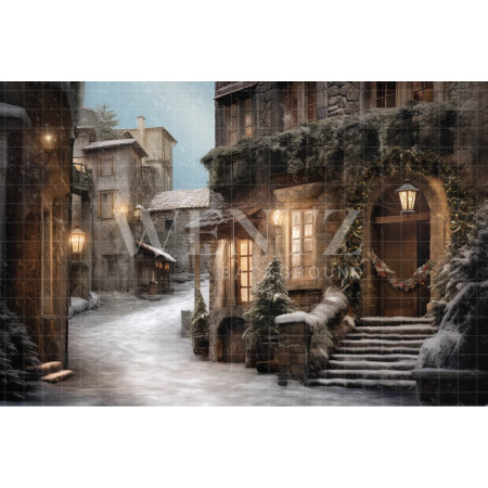 Fundo Fotográfico em Tecido Vila de Natal / Backdrop 4203