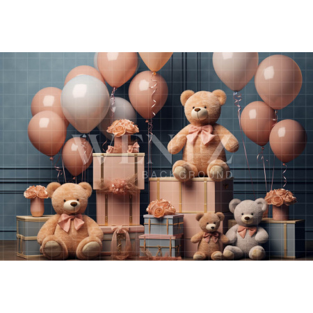 Fundo Fotográfico em Tecido Festa dos Ursos / Backdrop 4822