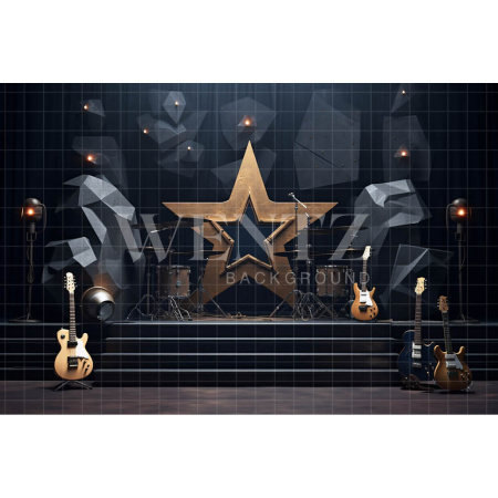 Fundo Fotográfico em Tecido Show de Rock / Backdrop 4852
