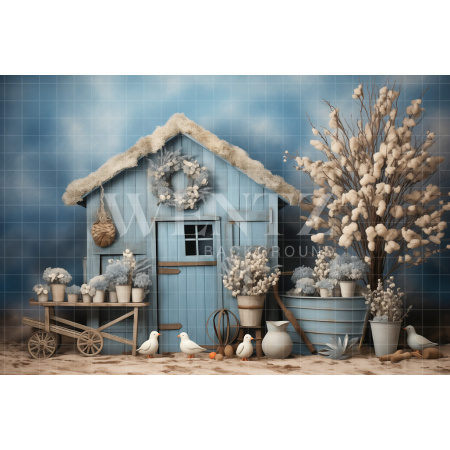 Fundo Fotográfico em Tecido Cenário de Páscoa / Backdrop 5225