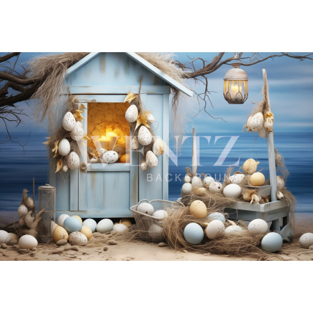 Fundo Fotográfico em Tecido Casa de Páscoa / Backdrop 5373