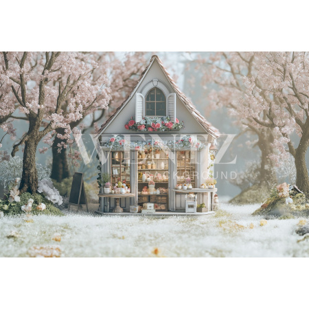 Fundo Fotográfico em Tecido Loja de Páscoa / Backdrop 5674