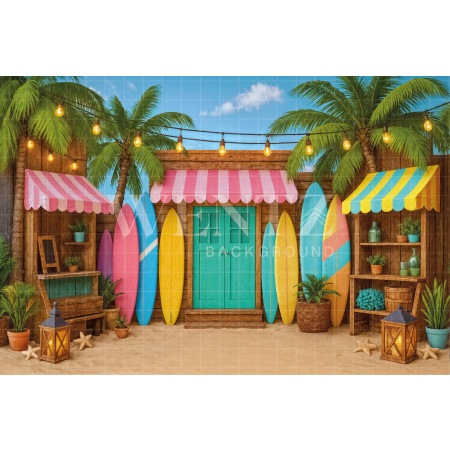 Fundo Fotográfico em Tecido Surf Verão / Backdrop 7942