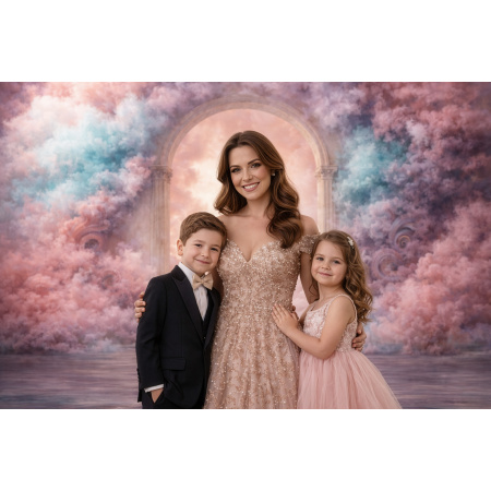 Fundo Fotográfico em Tecido Dia das Mães Arco / Backdrop 8117