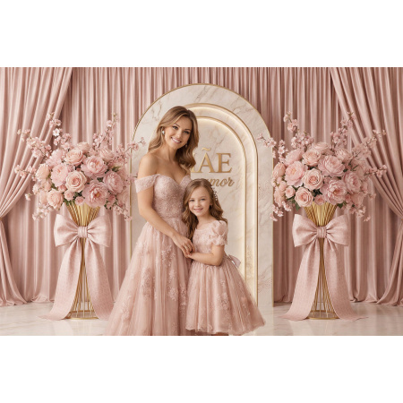 Fundo Fotográfico em Tecido Dia das Mães Arco / Backdrop 8241