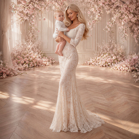 Fundo Fotográfico em Tecido Dia das Mães Floral / Backdrop 8246