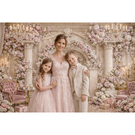 Fundo Fotográfico em Tecido Dia das Mães Floral / Backdrop 8248