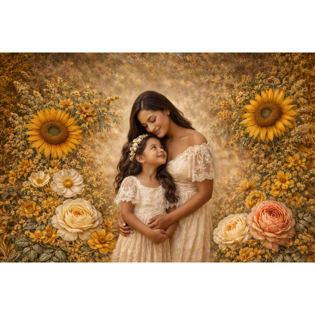 Fundo Fotográfico em Tecido Dia das Mães Floral / Backdrop 8250