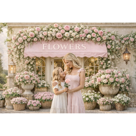 Fundo Fotográfico em Tecido Dia das Mães Floricultura / Backdrop 8257
