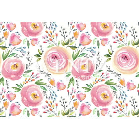 Fundo Fotográfico em Tecido Floral / Backdrop 966