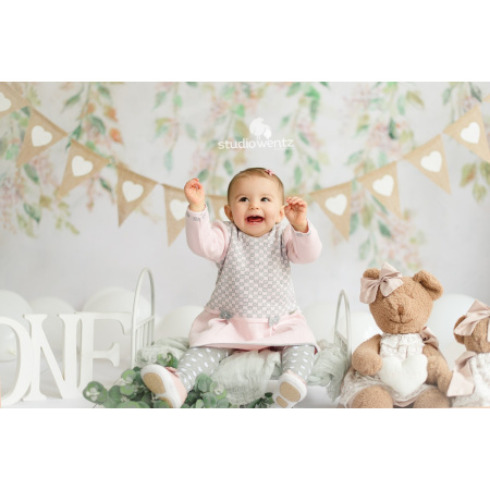 Fundo Fotográfico em Tecido Flores Pintado à Mão / Backdrop CW004