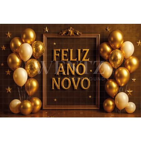 Fundo Fotográfico em Tecido Ano Novo / Backdrop 7794