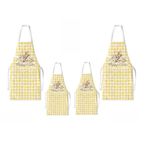 Kit 4 Aventais Família Páscoa / AW59