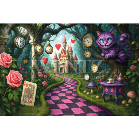 Fundo Fotográfico em Tecido Castelo Dia das Crianças / Backdrop 7737