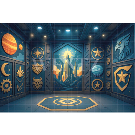 Fundo Fotográfico em Tecido Sala dos Super Heróis Dia das Crianças / Backdrop 7746