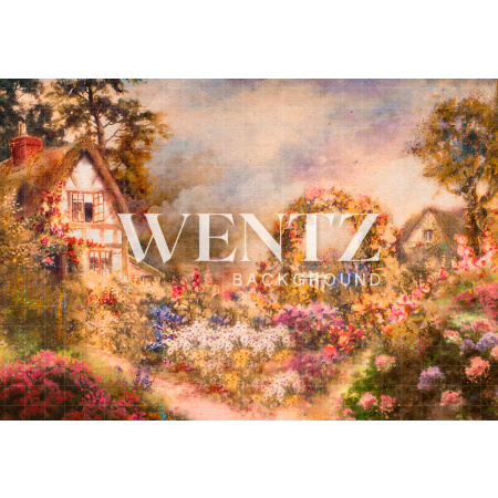 Fundo Fotográfico em Tecido Jardim Encantado Florido / Backdrop CW103