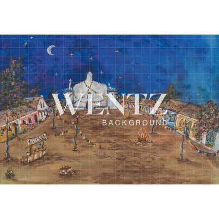 Fundo Fotográfico em Tecido Festa Junina Pintado à Mão / Backdrop CW12