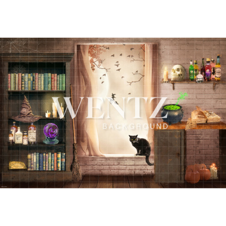 Fundo Fotográfico em Tecido Halloween Sala da Bruxa / Backdrop CW156