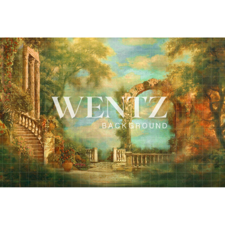 Fundo Fotográfico em Tecido Fine Art Cenário Escadaria Grega / Backdrop CW44