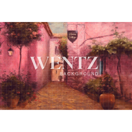 Fundo Fotográfico em Tecido Vila Rosa com Flores / Backdrop CW65