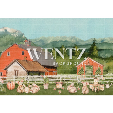 Fundo Fotográfico em Tecido Fazenda de Páscoa / Backdrop CW94