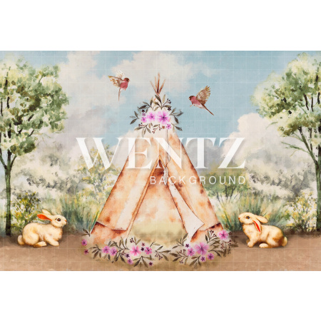 Fundo Fotográfico em Tecido Tenda de Páscoa / Backdrop CW96