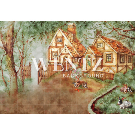 Fundo Fotográfico em Tecido Vila de Páscoa / Backdrop CW99