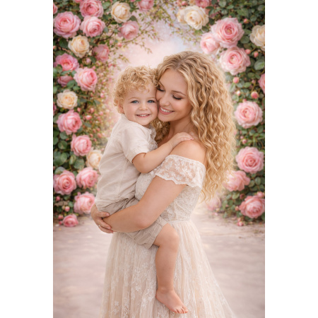 Fundo Fotográfico em Tecido Dia das Mães Floral / Backdrop 8172