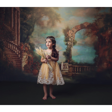 Fundo Fotográfico em Tecido Fine Art Cenário Escadaria Grega / Backdrop CW44