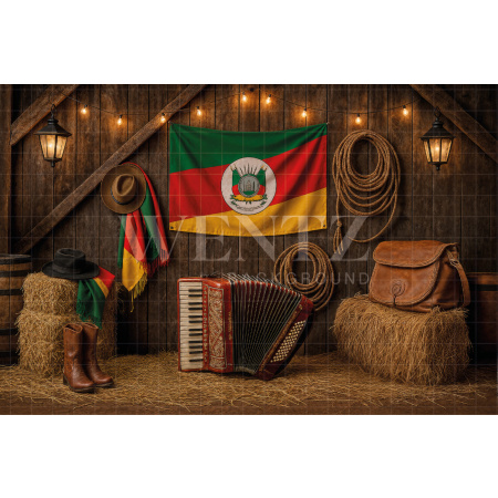 Fundo Fotográfico em Tecido Celeiro / Backdrop 7669