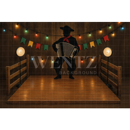 Fundo Fotográfico em Tecido Palco de Festa / Backdrop 7671