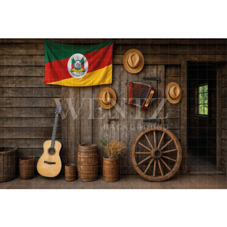 Fundo Fotográfico em Tecido Celeiro / Backdrop 7674