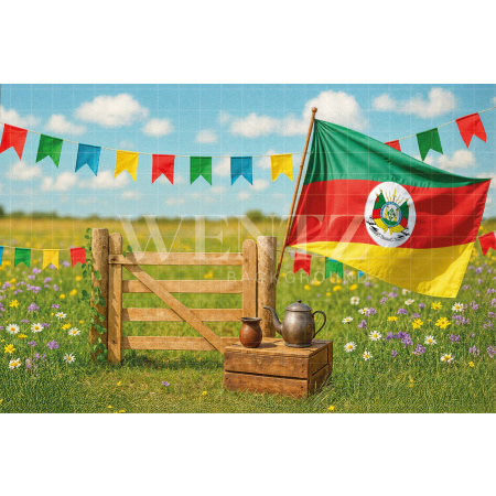 Fundo Fotográfico em Tecido Celeiro / Backdrop 7677